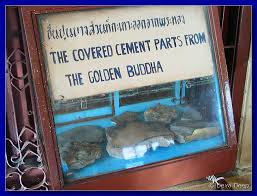 coveredd cement parts buddha